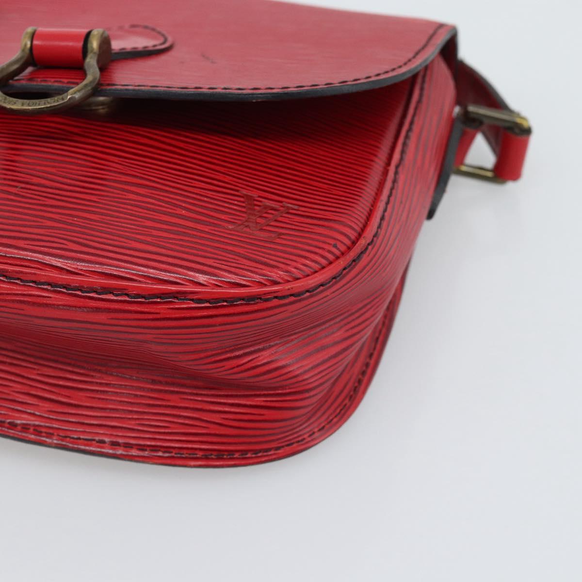 LOUIS VUITTON Epi Saint Cloud PM Shoulder Bag Red M52217 LV Auth BA14161