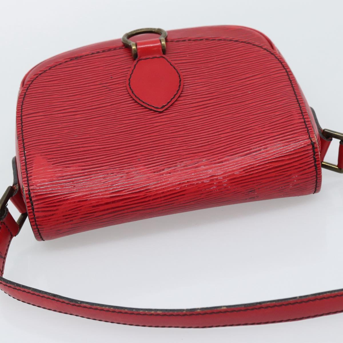 LOUIS VUITTON Epi Saint Cloud PM Shoulder Bag Red M52217 LV Auth BA14161