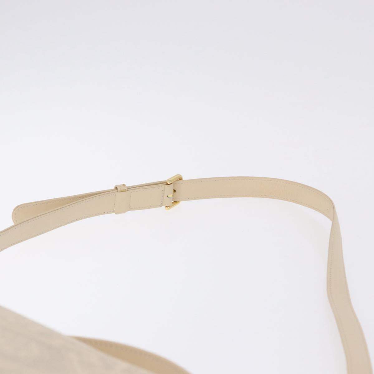 VALENTINO Shoulder Bag Leather 2way Ivory Gold Tone Auth BA14166V