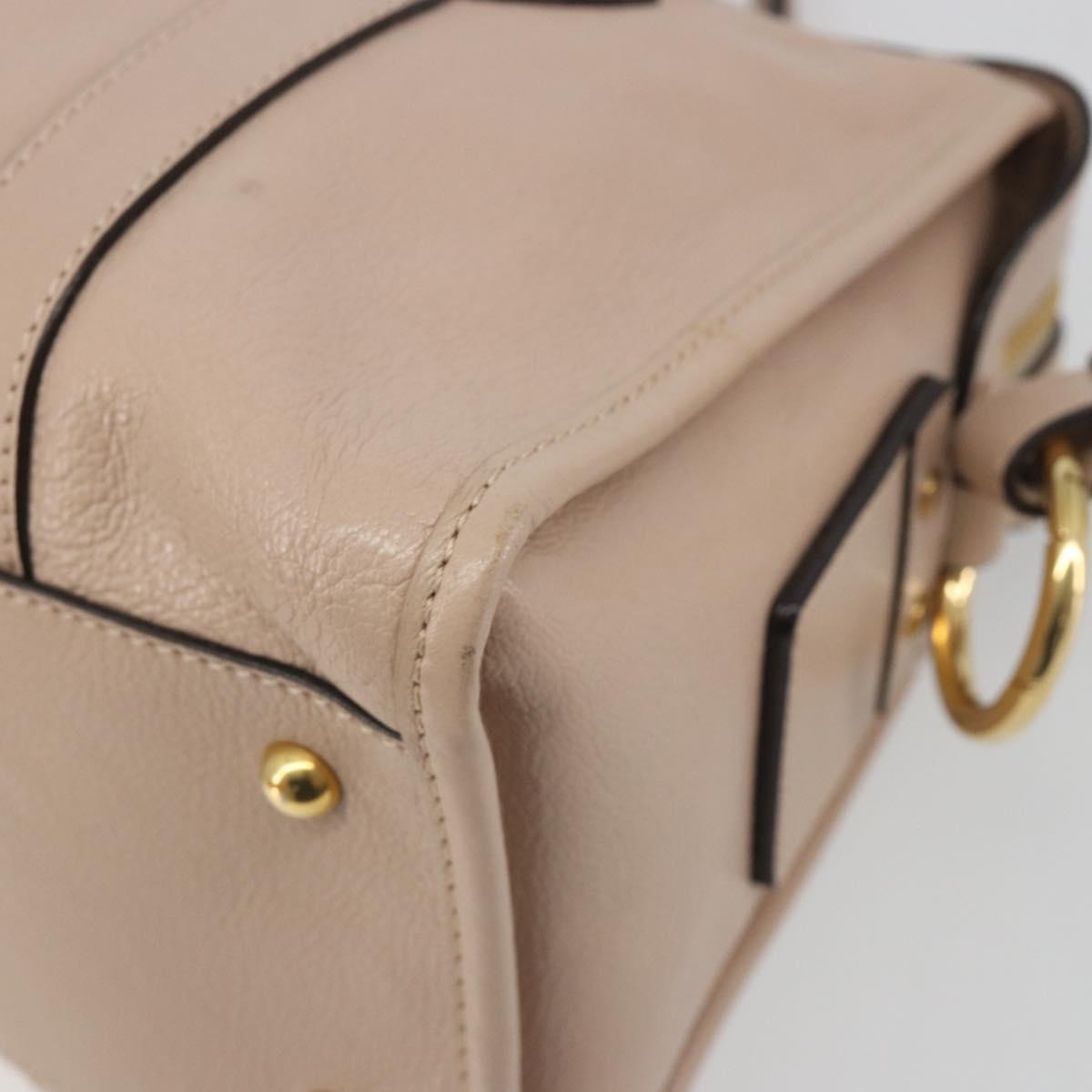 Marc Jacobs Shoulder Bag Leather 2way Pink Gold Auth BA14169A