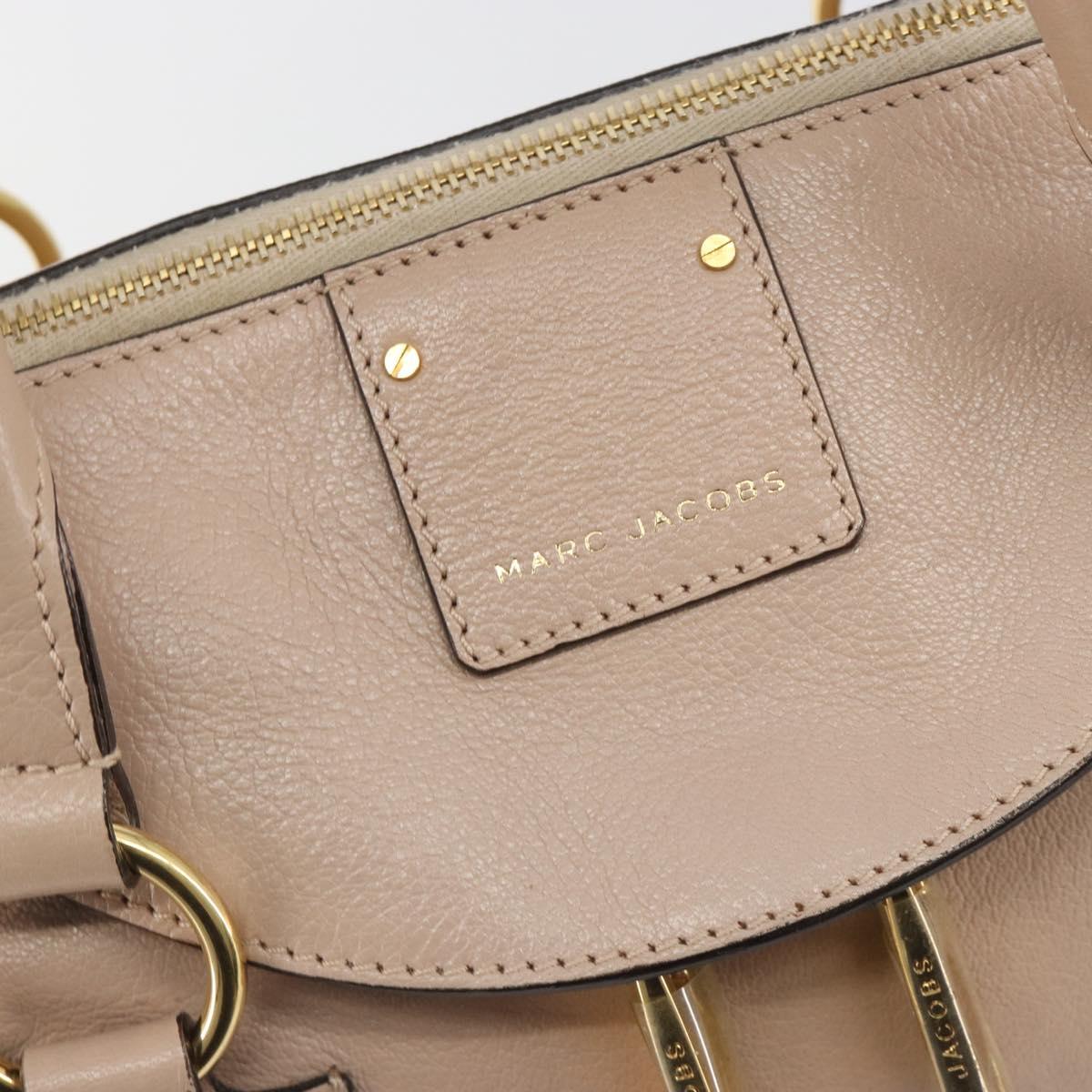 Marc Jacobs Shoulder Bag Leather 2way Pink Gold Auth BA14169A