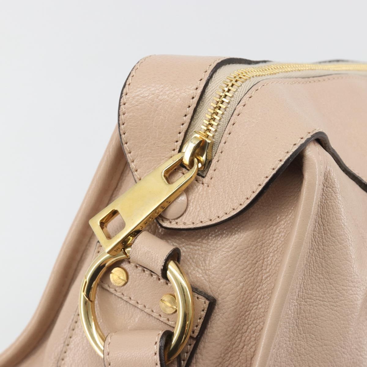 Marc Jacobs Shoulder Bag Leather 2way Pink Gold Auth BA14169A