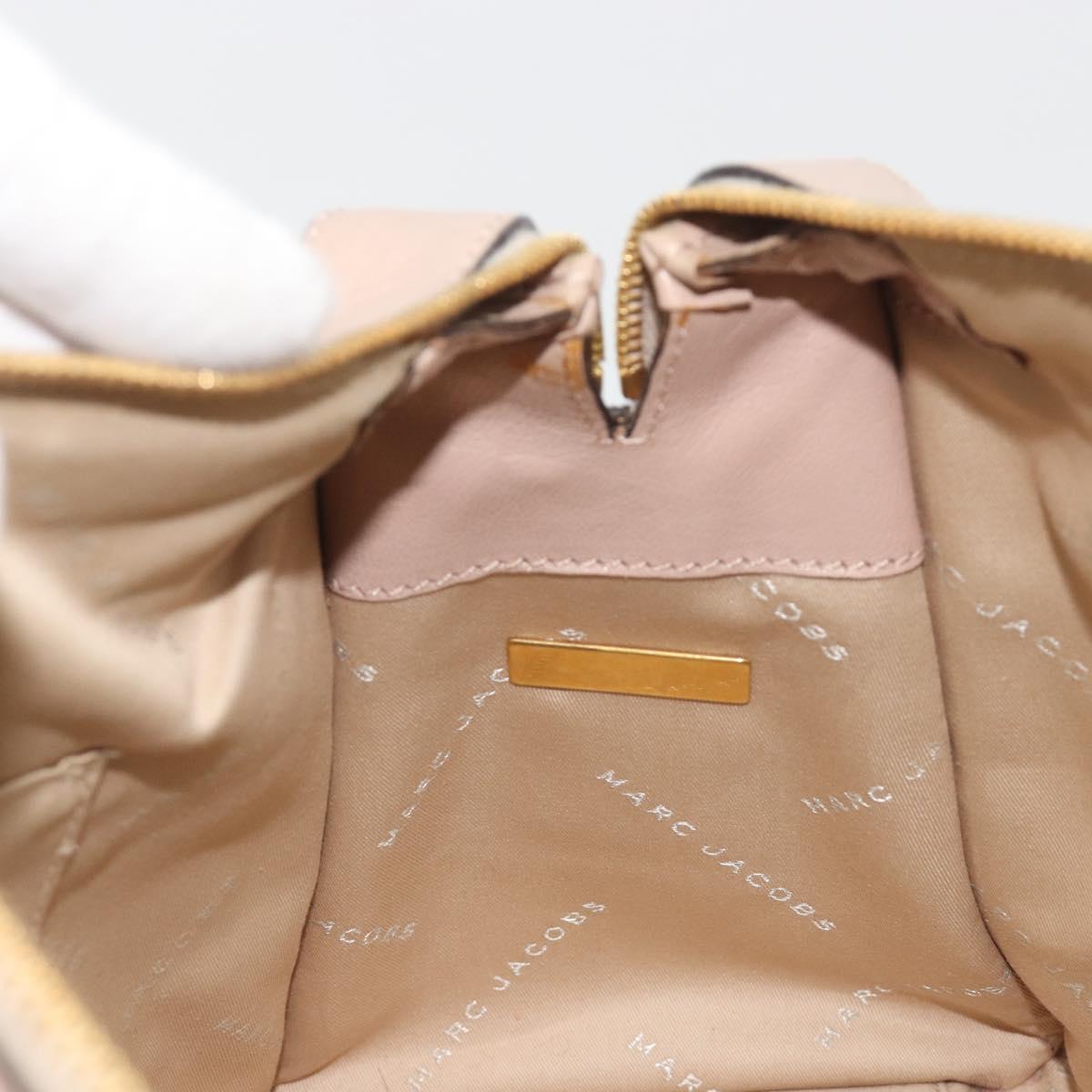 Marc Jacobs Shoulder Bag Leather 2way Pink Gold Auth BA14169A