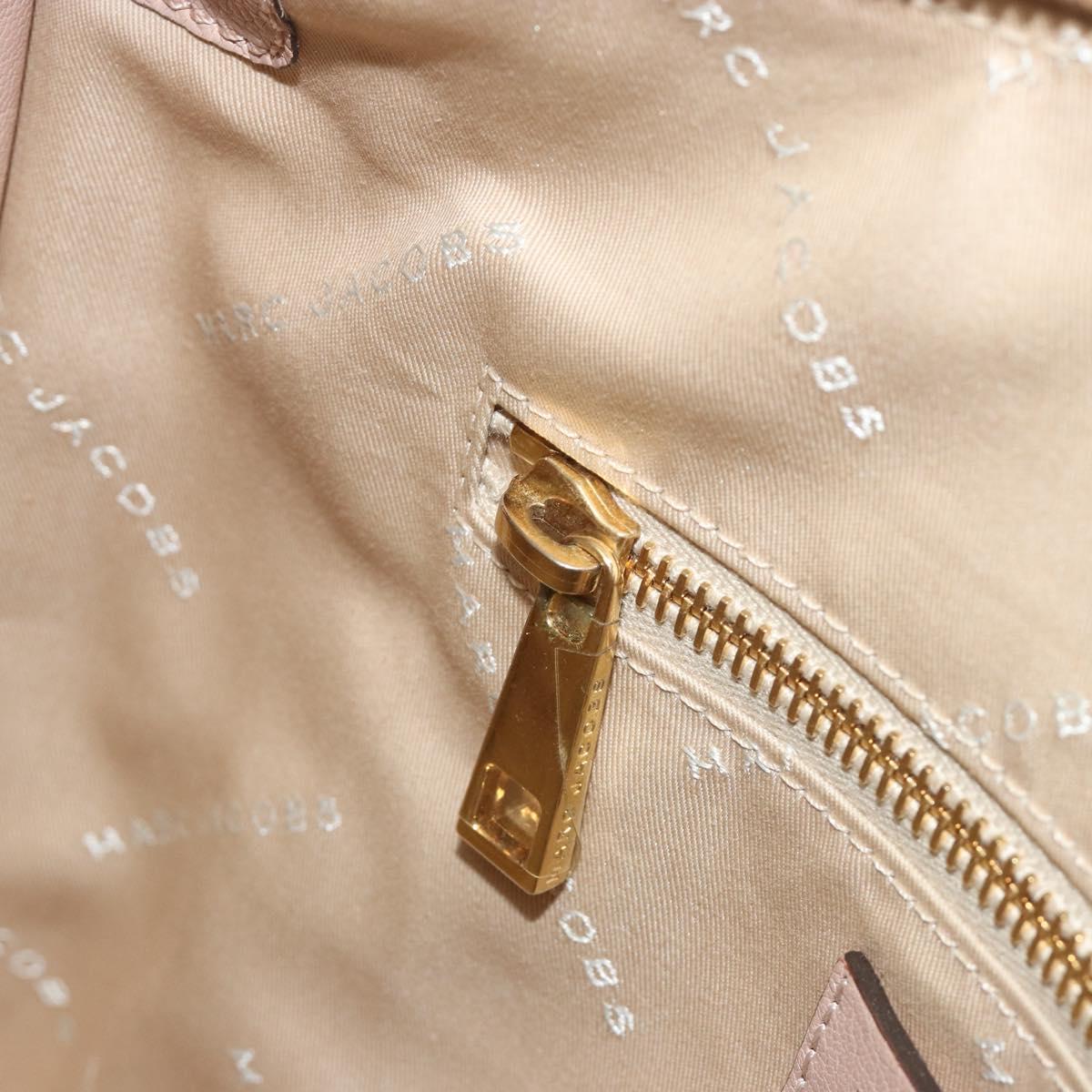 Marc Jacobs Shoulder Bag Leather 2way Pink Gold Auth BA14169A