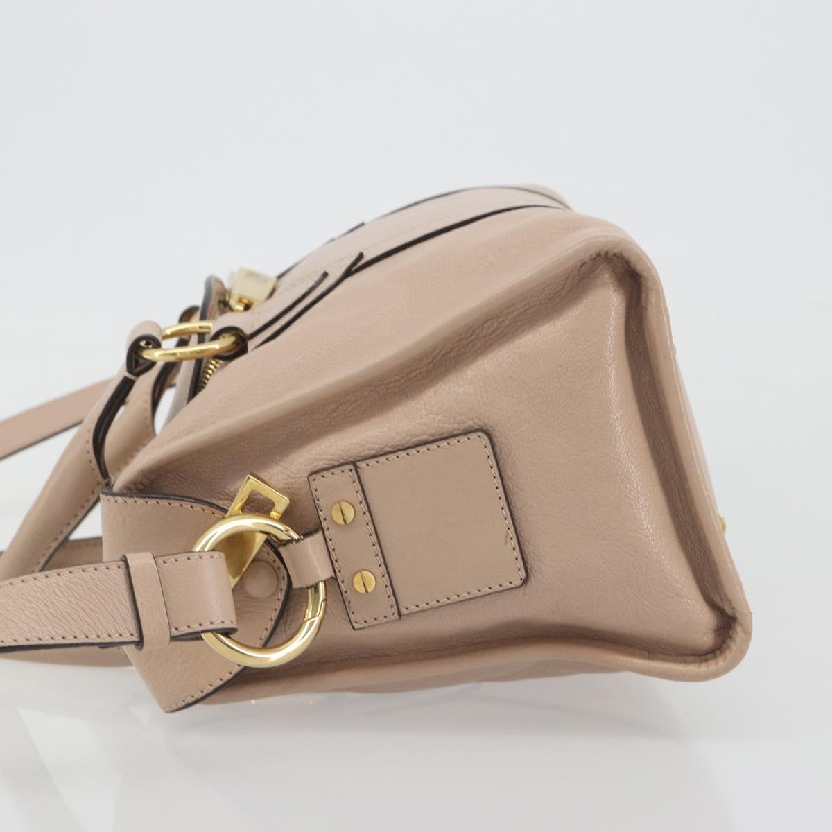 Marc Jacobs Shoulder Bag Leather 2way Pink Gold Auth BA14169A