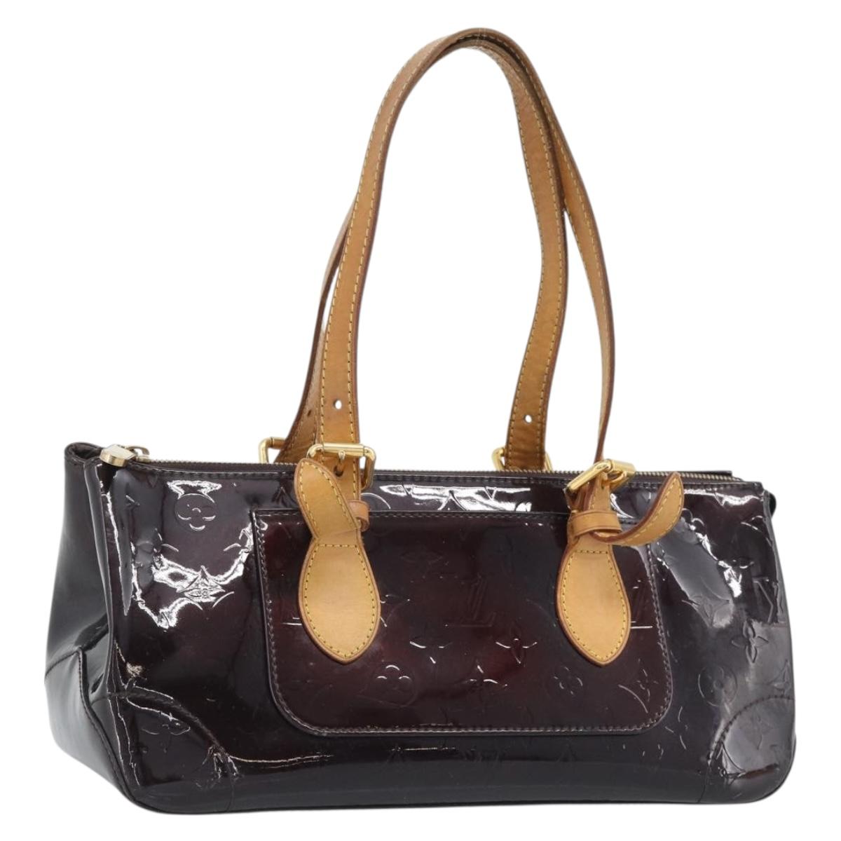 LOUIS VUITTON Monogram Vernis Rosewood Avenue Bag Amarante M93510 Auth BA14170