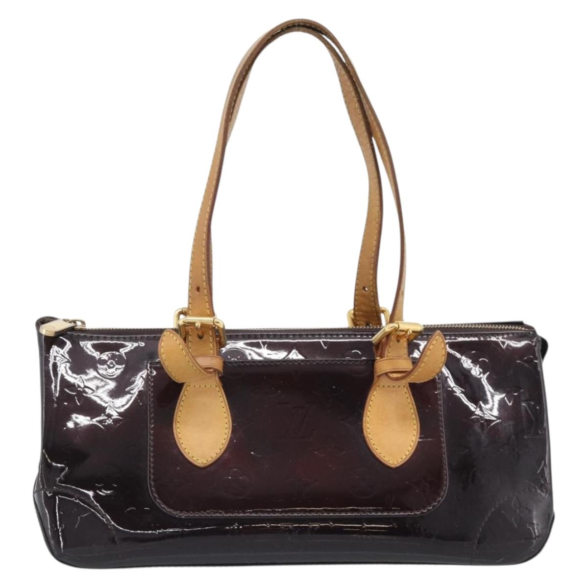 LOUIS VUITTON Monogram Vernis Rosewood Avenue Bag Amarante M93510 Auth BA14170