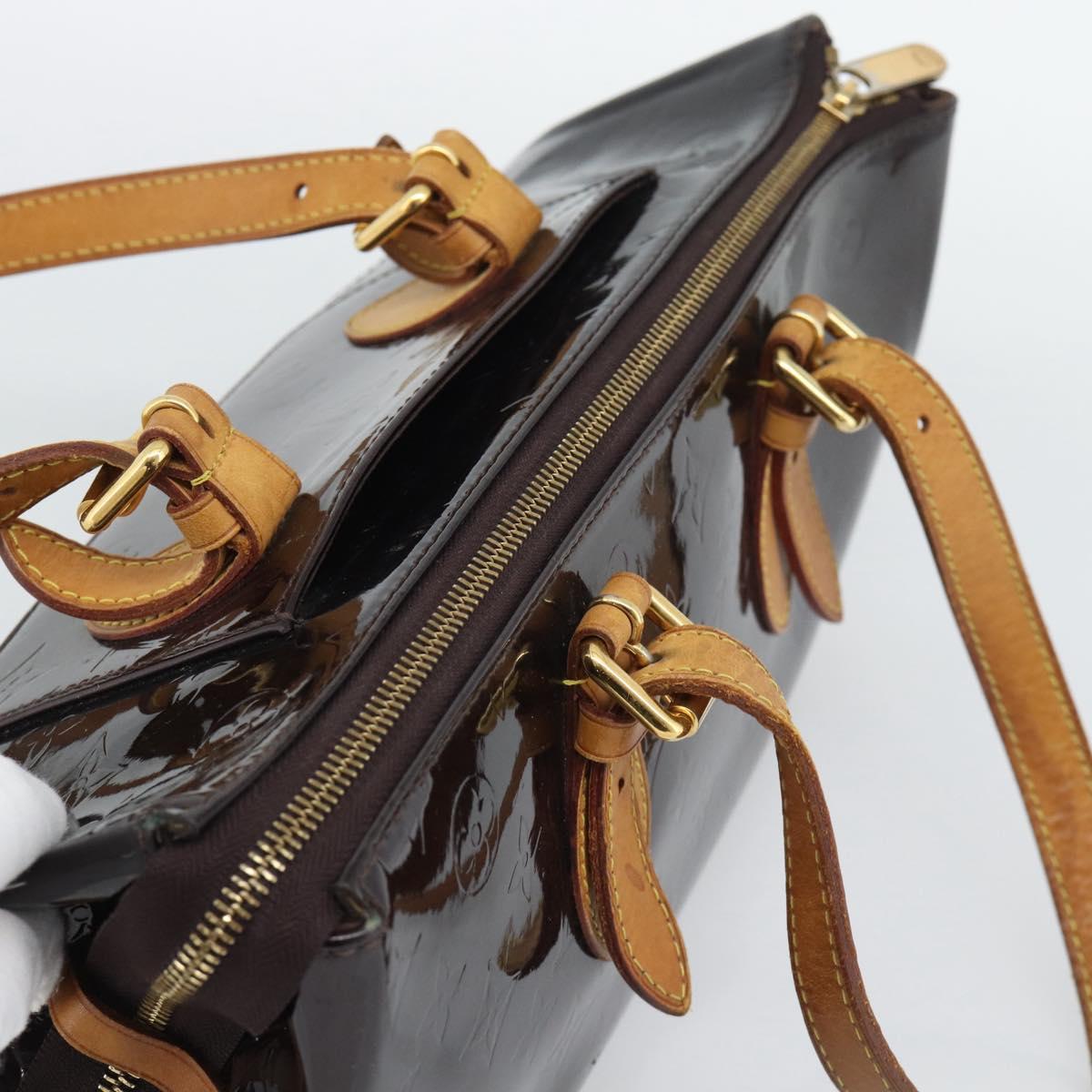 LOUIS VUITTON Monogram Vernis Rosewood Avenue Bag Amarante M93510 Auth BA14170
