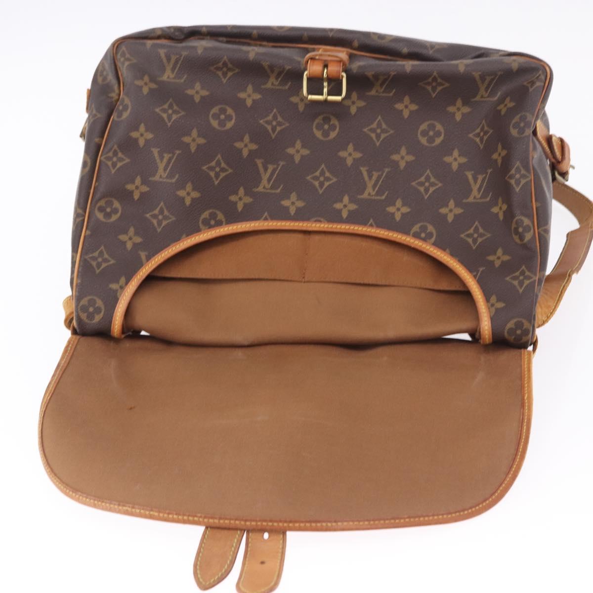 LOUIS VUITTON Monogram Saumur 35 Shoulder Bag M42254 LV Auth BA14171