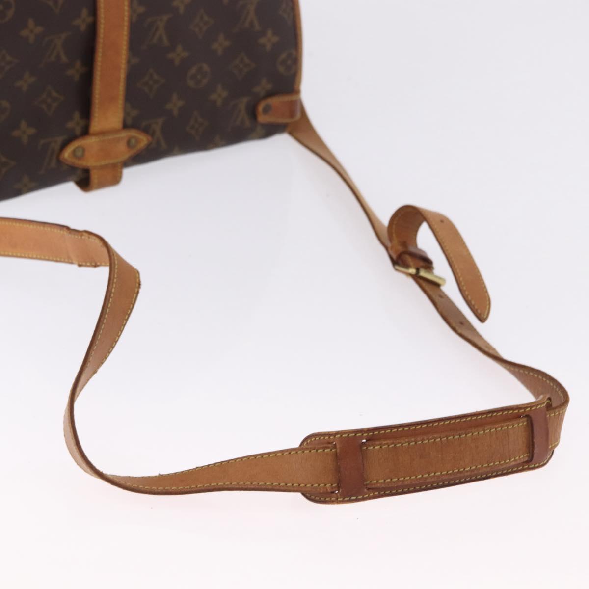 LOUIS VUITTON Monogram Saumur 35 Shoulder Bag M42254 LV Auth BA14171
