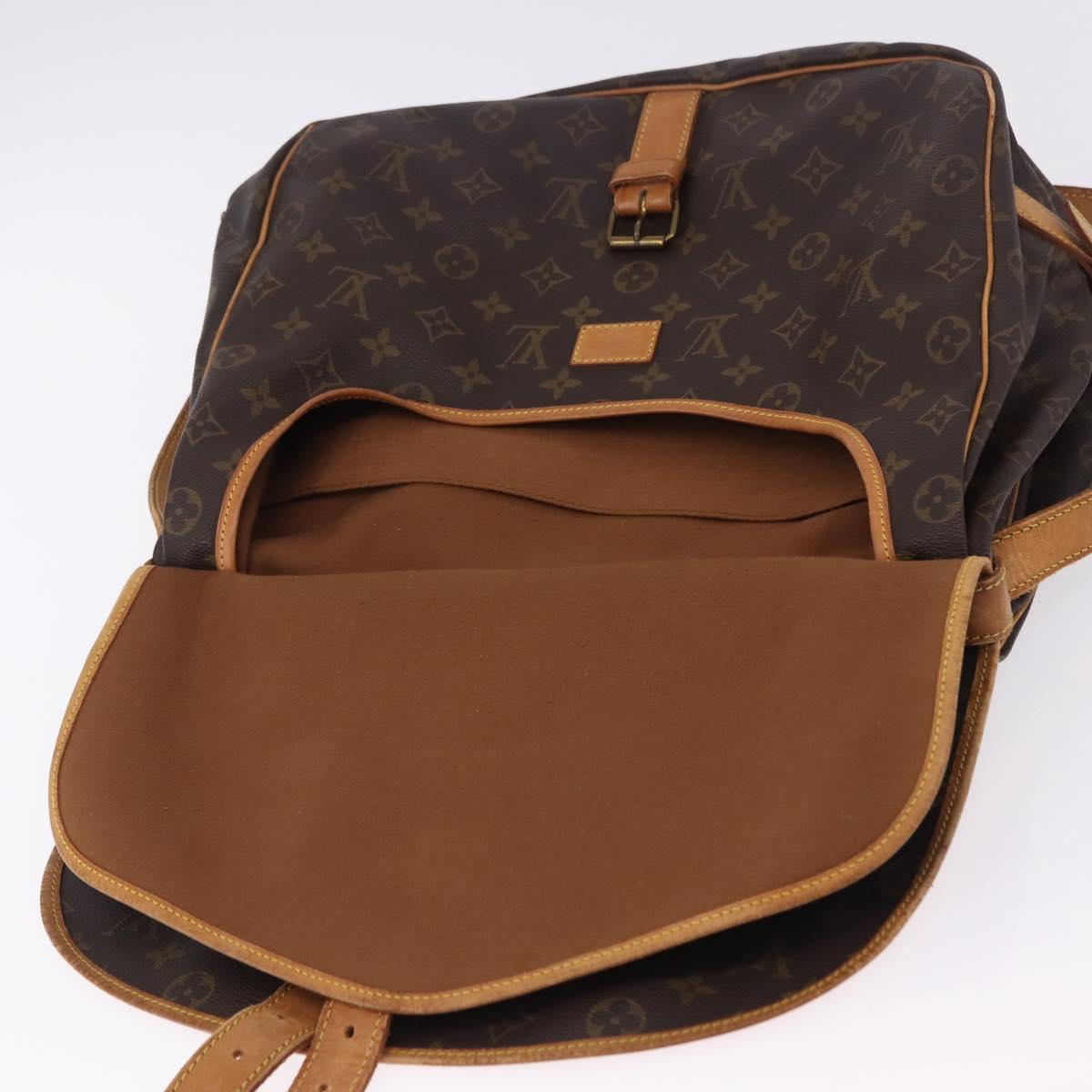 LOUIS VUITTON Monogram Saumur 35 Shoulder Bag M42254 LV Auth BA14173