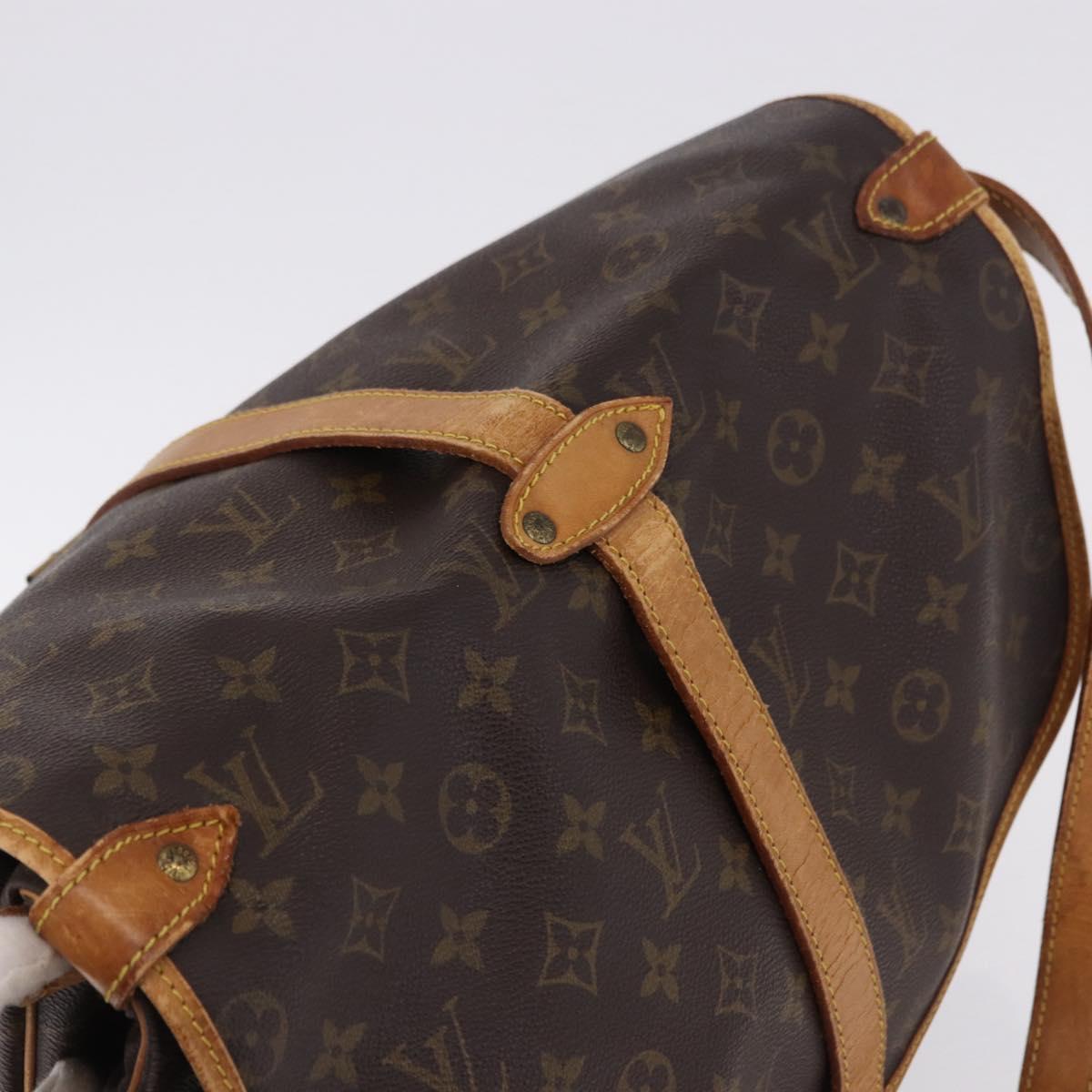 LOUIS VUITTON Monogram Saumur 35 Shoulder Bag M42254 LV Auth BA14173