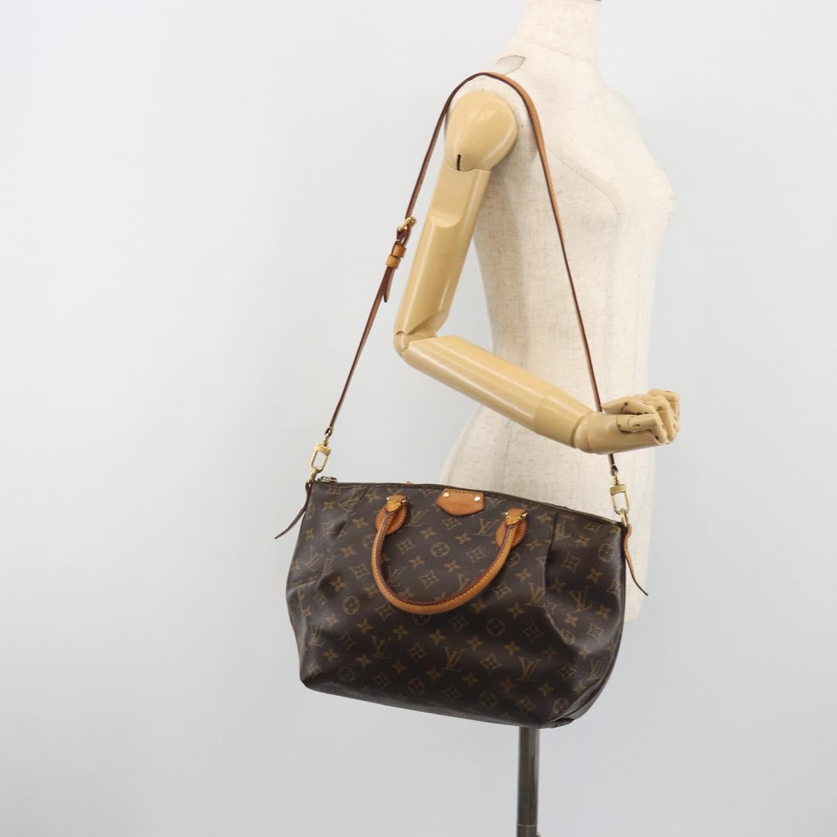 LOUIS VUITTON Monogram Turen MM Hand Bag 2way M48814 LV Auth BA14174