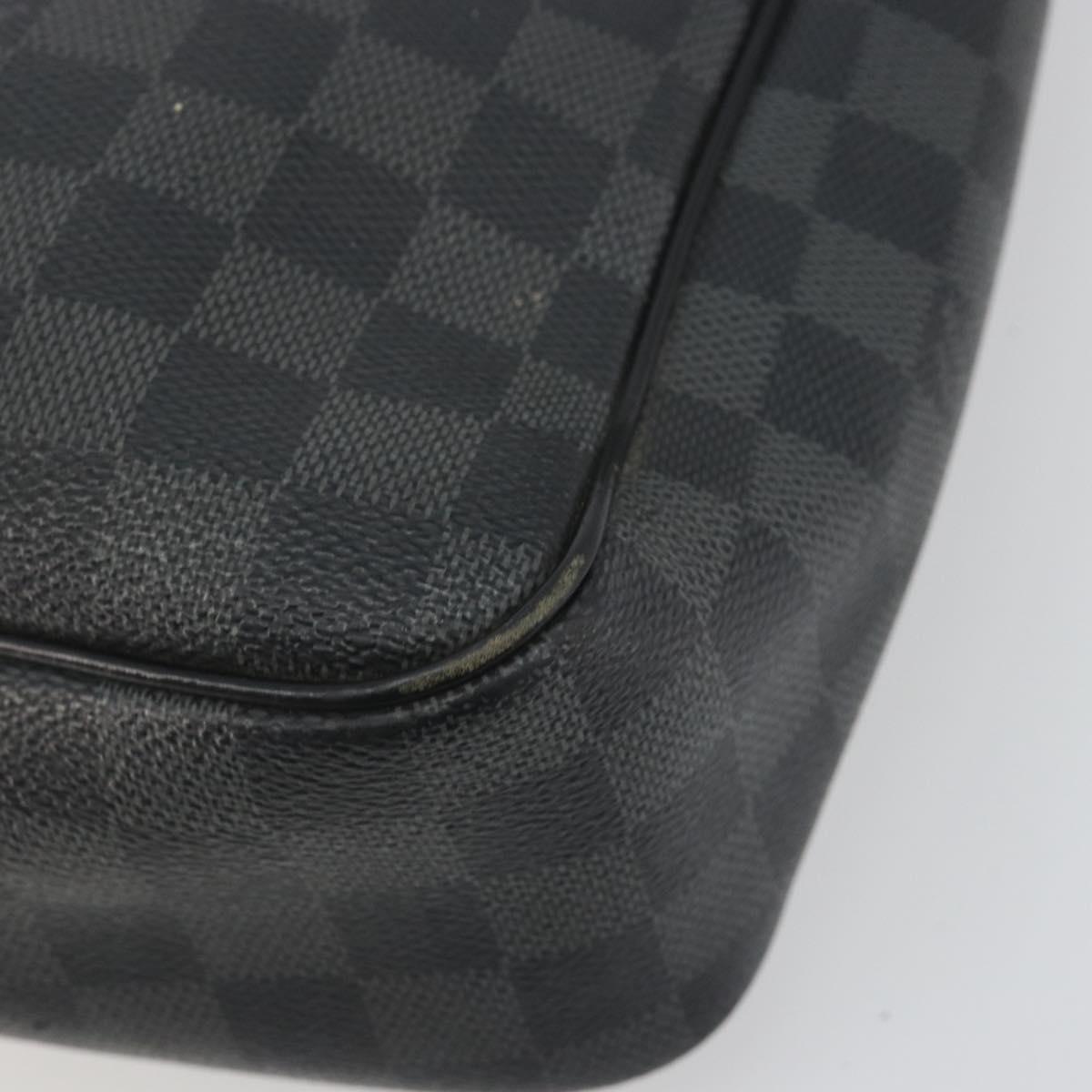 LOUIS VUITTON Damier Grafitte Daniel MM Shoulder Bag N58029 LV Auth BA14176A