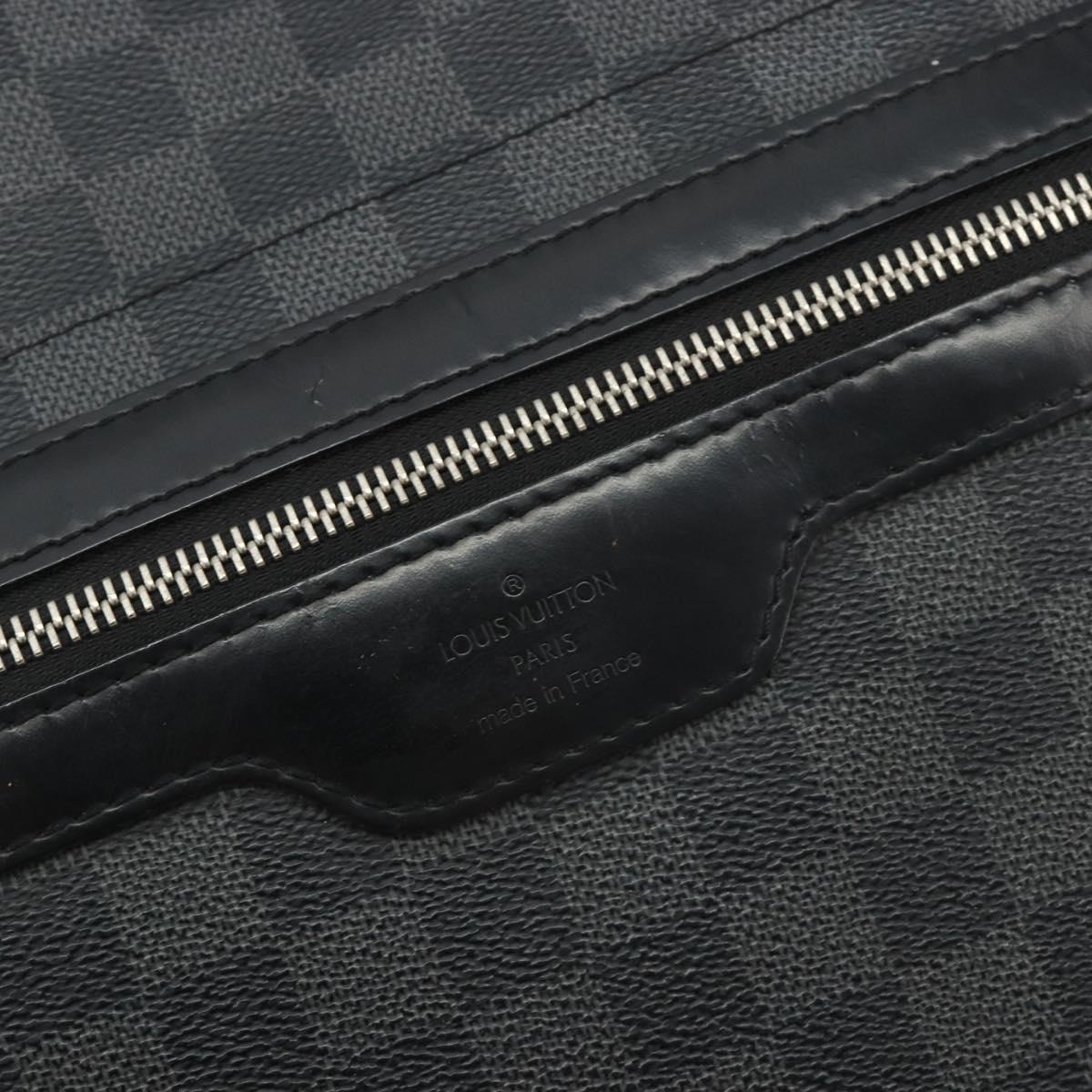 LOUIS VUITTON Damier Grafitte Daniel MM Shoulder Bag N58029 LV Auth BA14176A