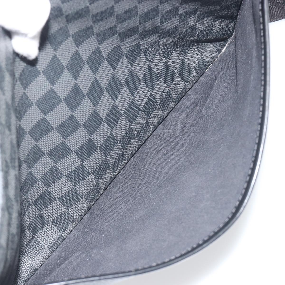 LOUIS VUITTON Damier Grafitte Daniel MM Shoulder Bag N58029 LV Auth BA14176A