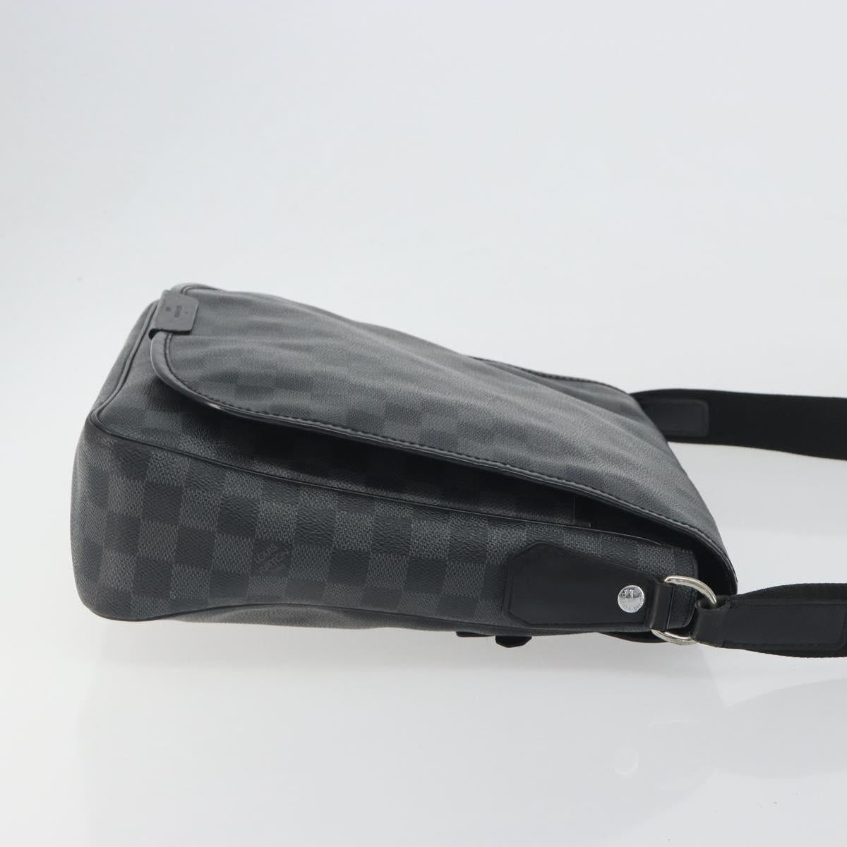 LOUIS VUITTON Damier Grafitte Daniel MM Shoulder Bag N58029 LV Auth BA14176A