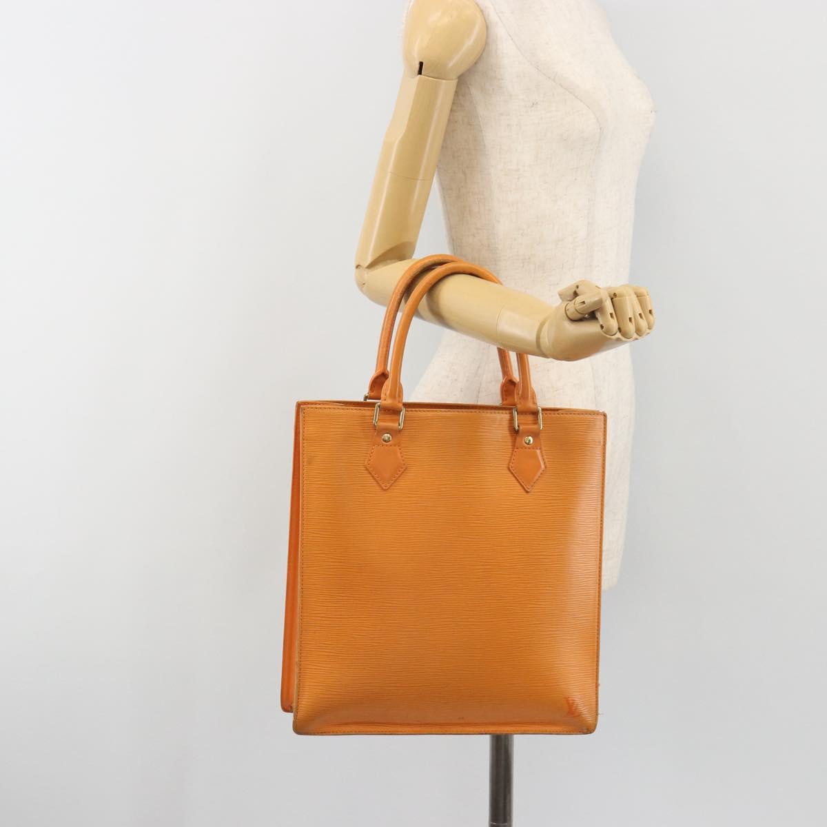 LOUIS VUITTON Epi Sac Plat PM Hand Bag Mandarin M5274H LV Auth BA14186