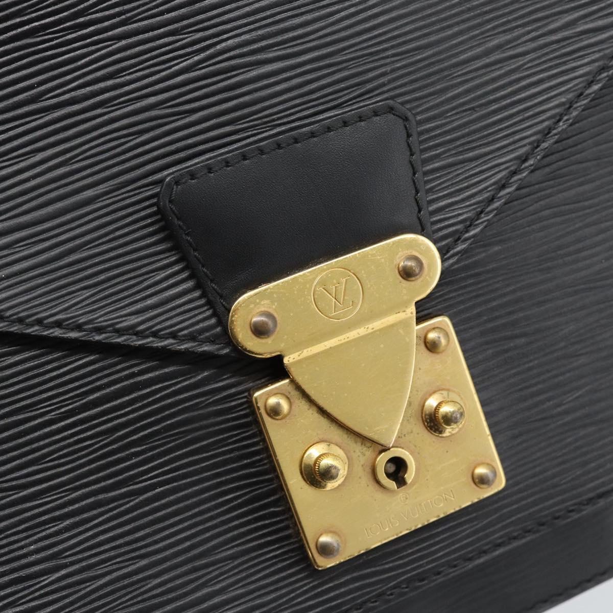 LOUIS VUITTON Epi Monceau 28 Hand Bag Black M52122 LV Auth BA14189