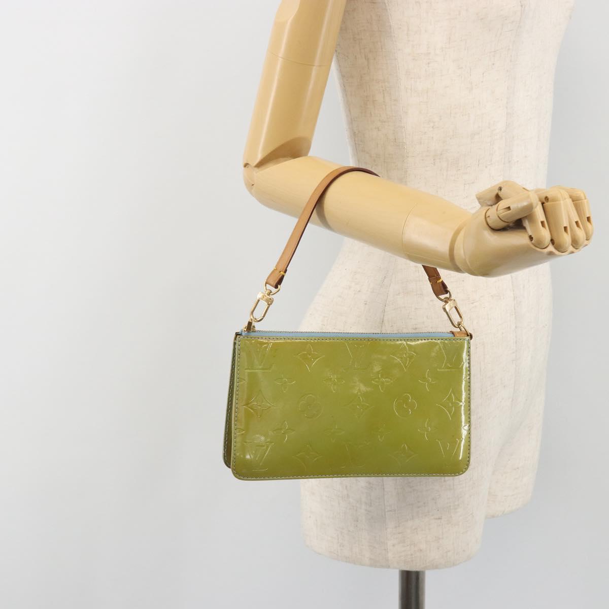 LOUIS VUITTON Monogram Vernis Lexington Pouch Baby Blue M91011 LV Auth BA14191A