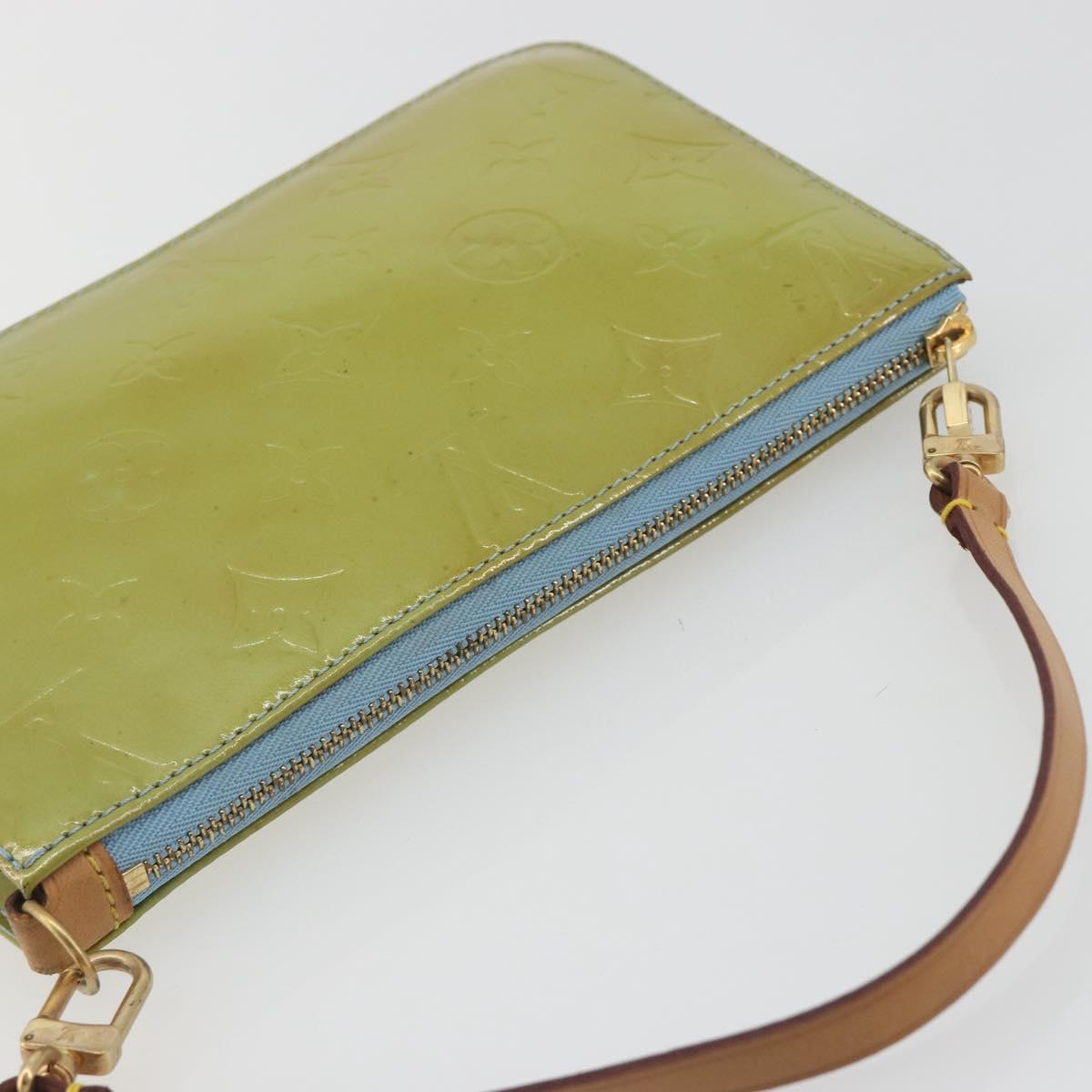 LOUIS VUITTON Monogram Vernis Lexington Pouch Baby Blue M91011 LV Auth BA14191A