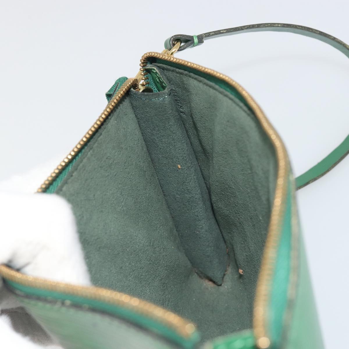 LOUIS VUITTON Epi Pochette Accessoires Accessory Pouch Green M52984 Auth BA14192