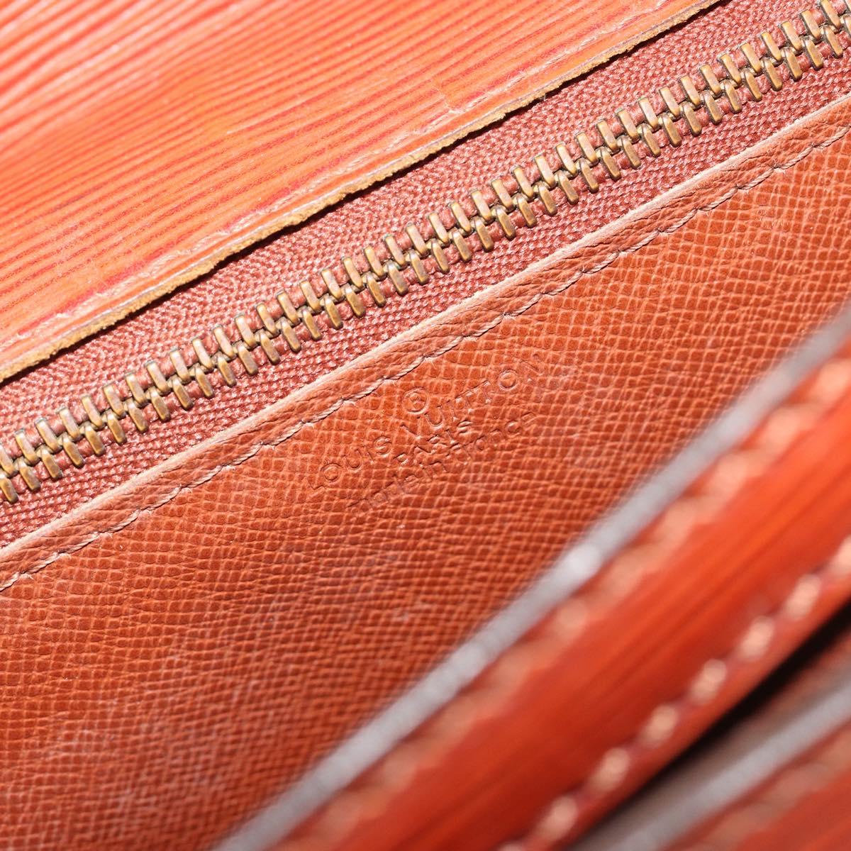 LOUIS VUITTON Epi Sellier Dragonne Clutch Bag Brown M52613 LV Auth BA14195