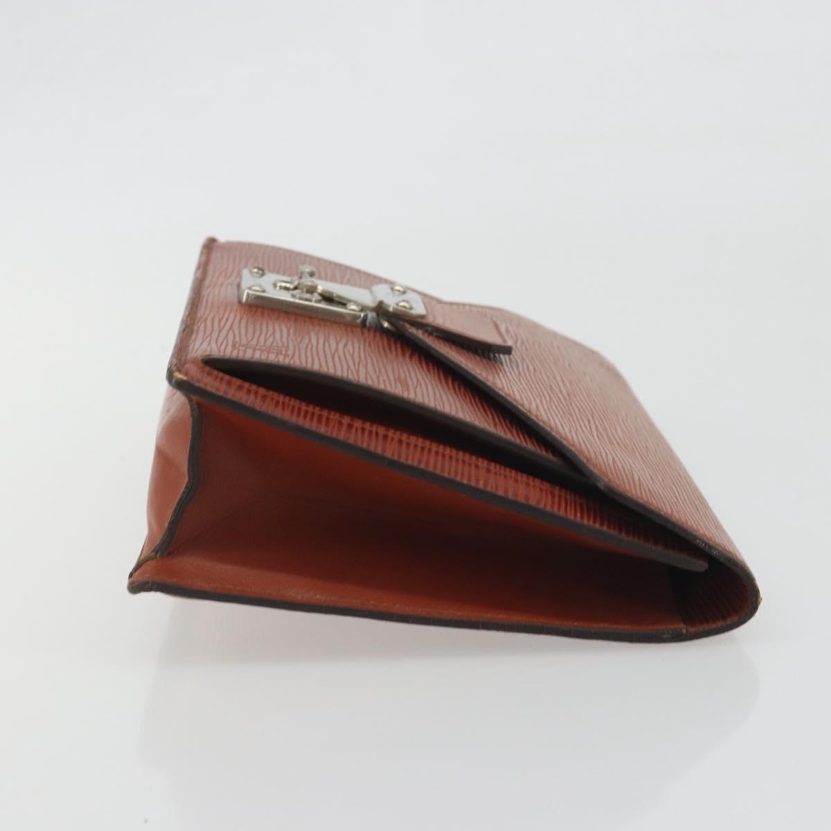 LOUIS VUITTON Epi Sellier Dragonne Clutch Bag Brown M52613 LV Auth BA14195