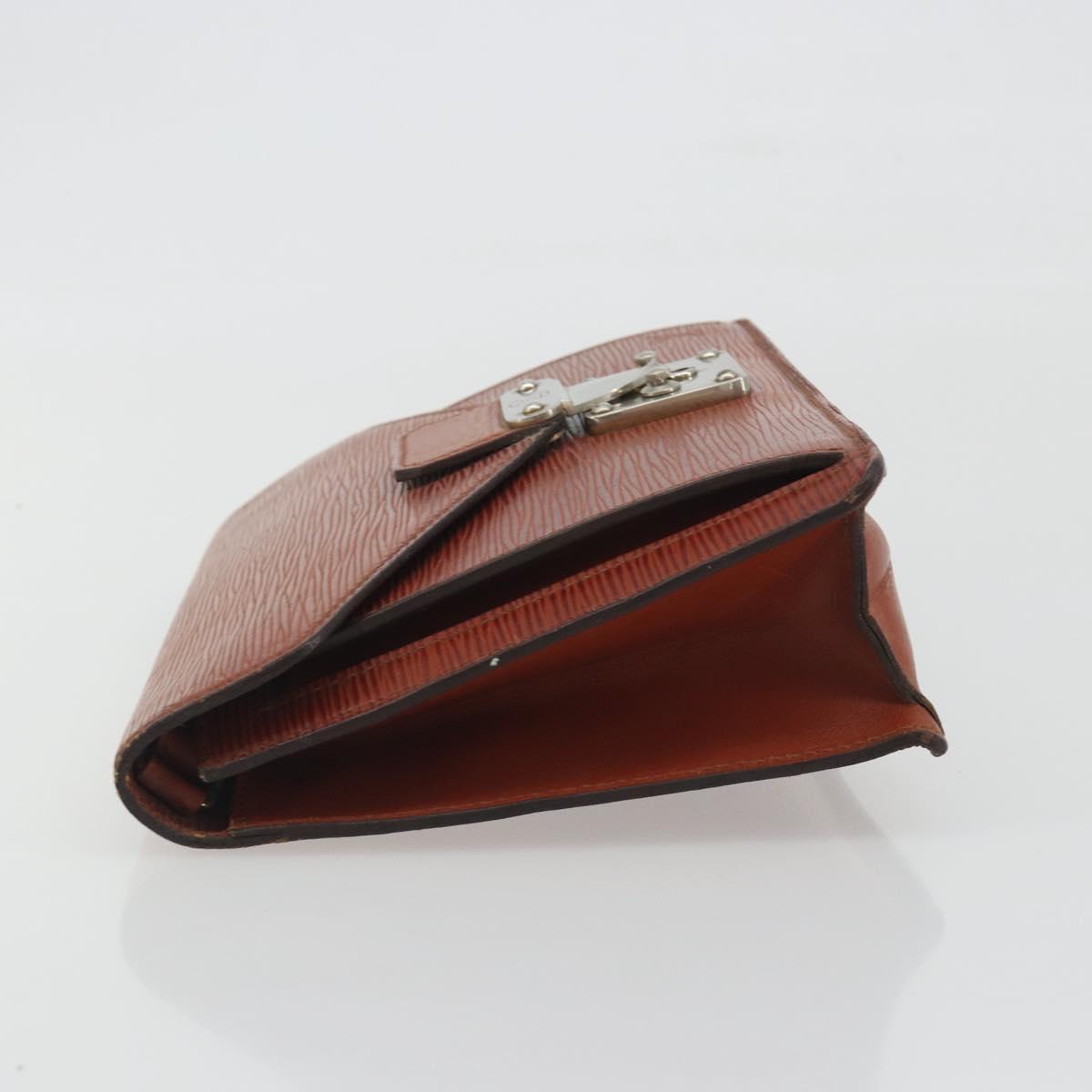 LOUIS VUITTON Epi Sellier Dragonne Clutch Bag Brown M52613 LV Auth BA14195