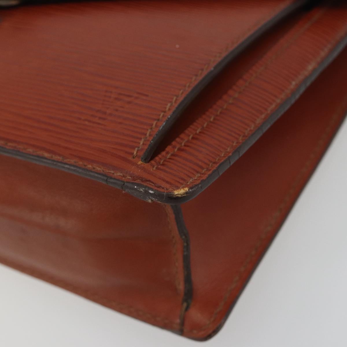LOUIS VUITTON Epi Sellier Dragonne Clutch Bag Brown M52613 LV Auth BA14195