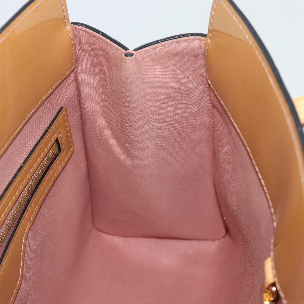 LOUIS VUITTON Monogram Vernis Catalina BB Rose Velours M90015 LV Auth BA14198