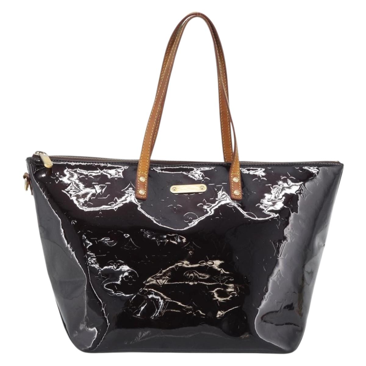 LOUIS VUITTON Monogram Vernis Bellevue GM Tote Bag Amarante M93589 Auth BA14199