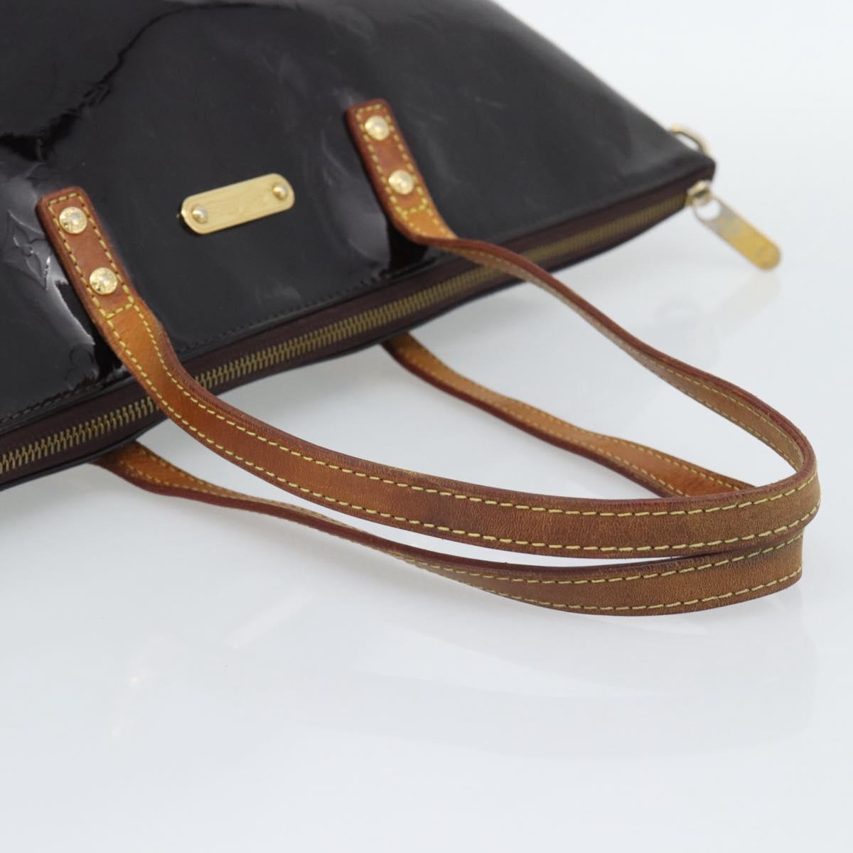 LOUIS VUITTON Monogram Vernis Bellevue GM Tote Bag Amarante M93589 Auth BA14199