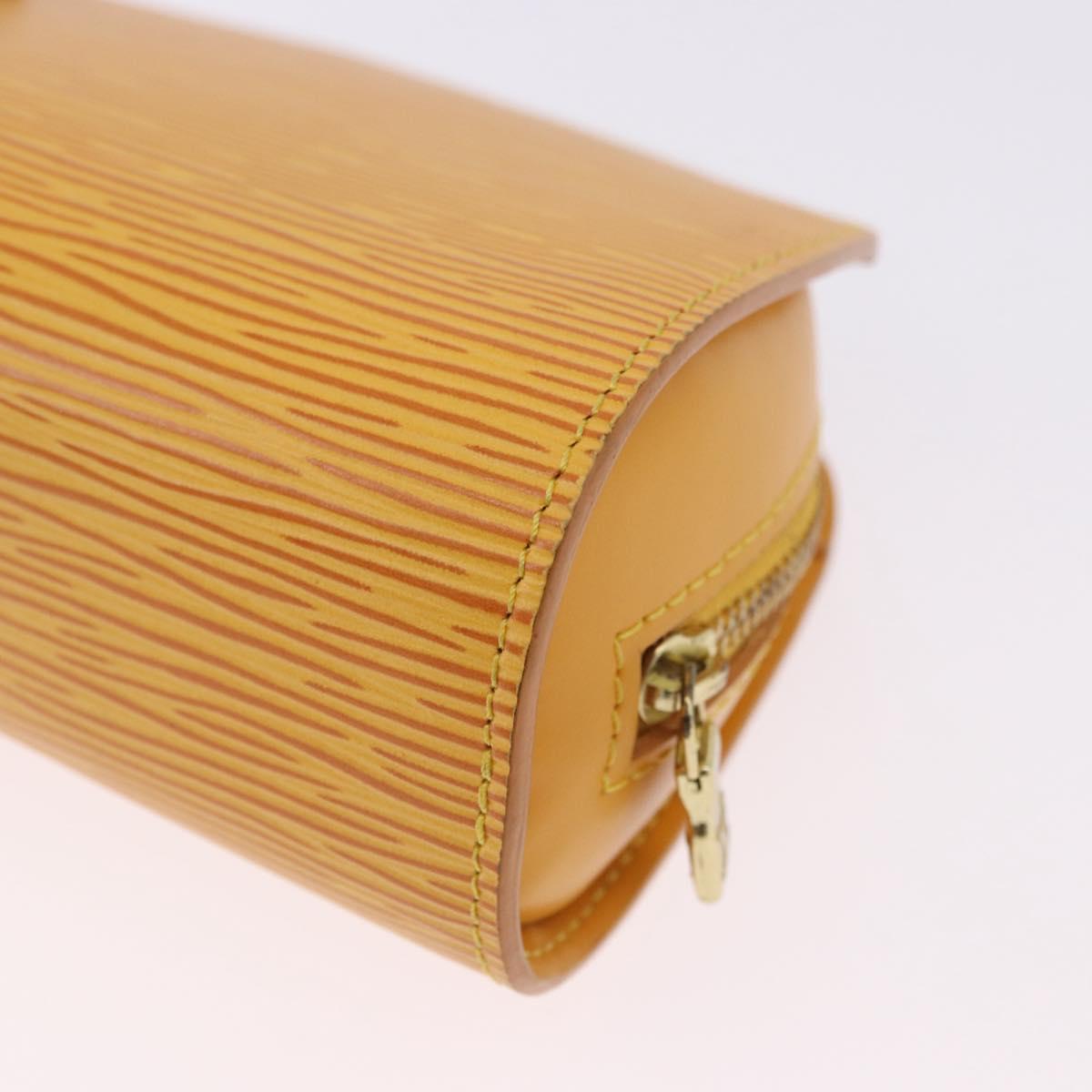 LOUIS VUITTON Epi Dauphine PM Pouch Yellow M48449 LV Auth BA14219