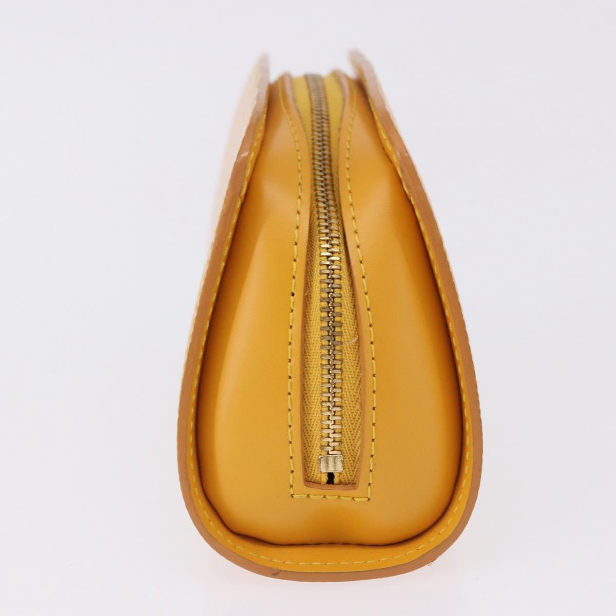 LOUIS VUITTON Epi Dauphine PM Pouch Yellow M48449 LV Auth BA14219