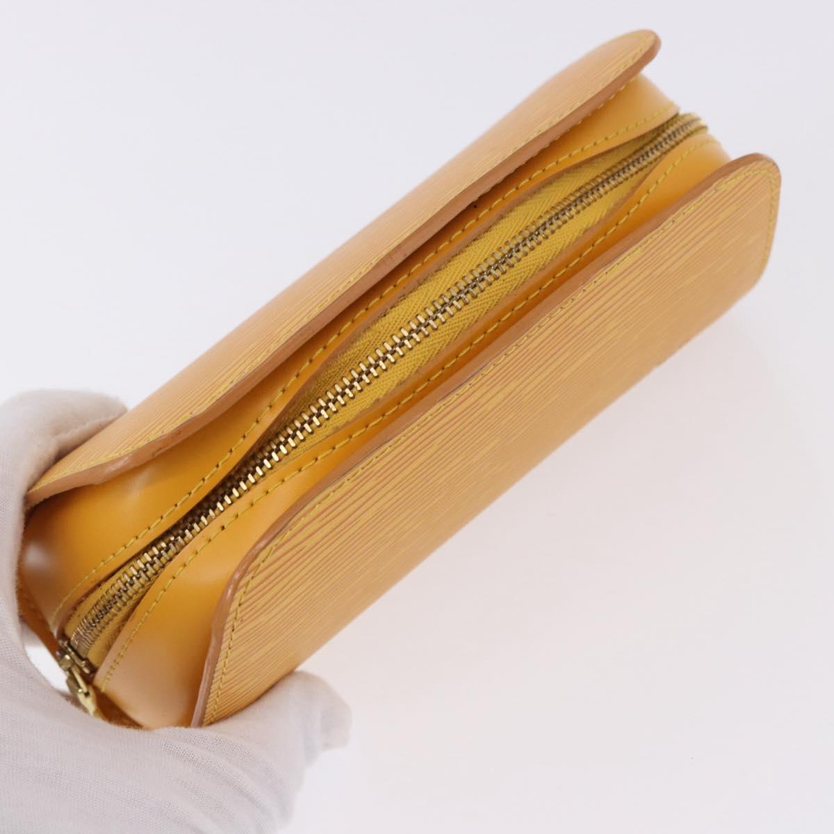 LOUIS VUITTON Epi Dauphine PM Pouch Yellow M48449 LV Auth BA14219