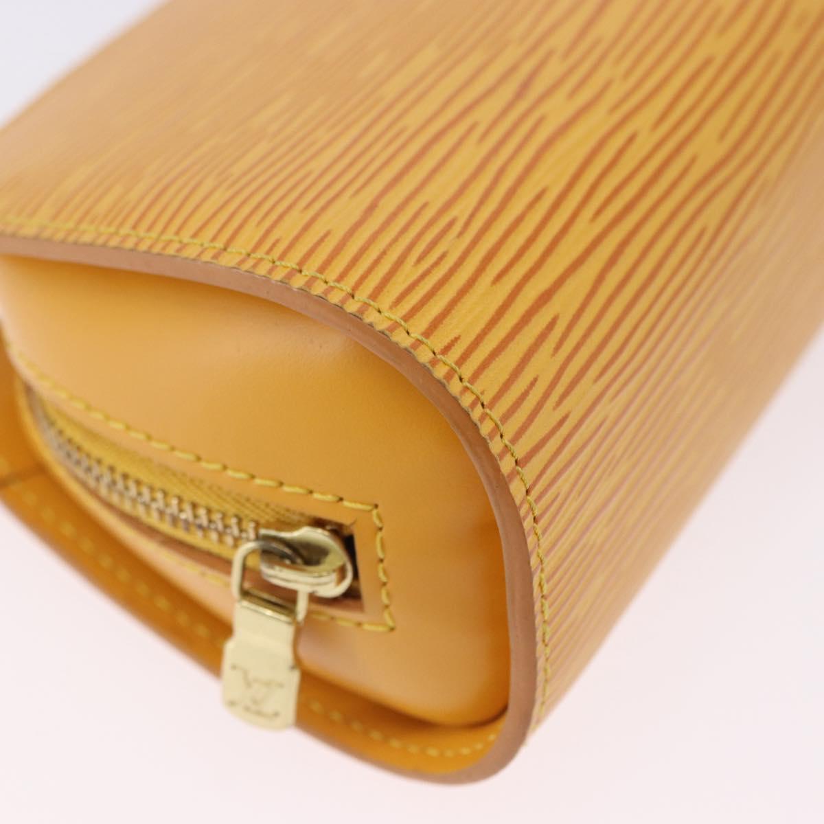 LOUIS VUITTON Epi Dauphine PM Pouch Yellow M48449 LV Auth BA14219