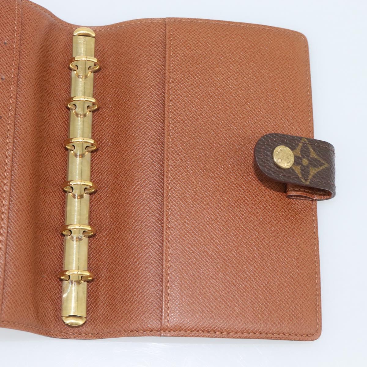 LOUIS VUITTON Monogram Agenda PM Day Planner Cover R20005 LV Auth BA14221