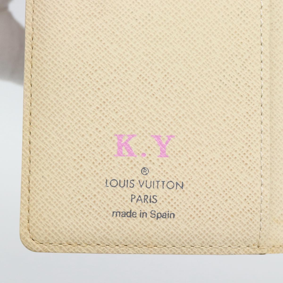 LOUIS VUITTON Damier Azur Agenda PM Day Planner Cover R20706 LV Auth BA14223