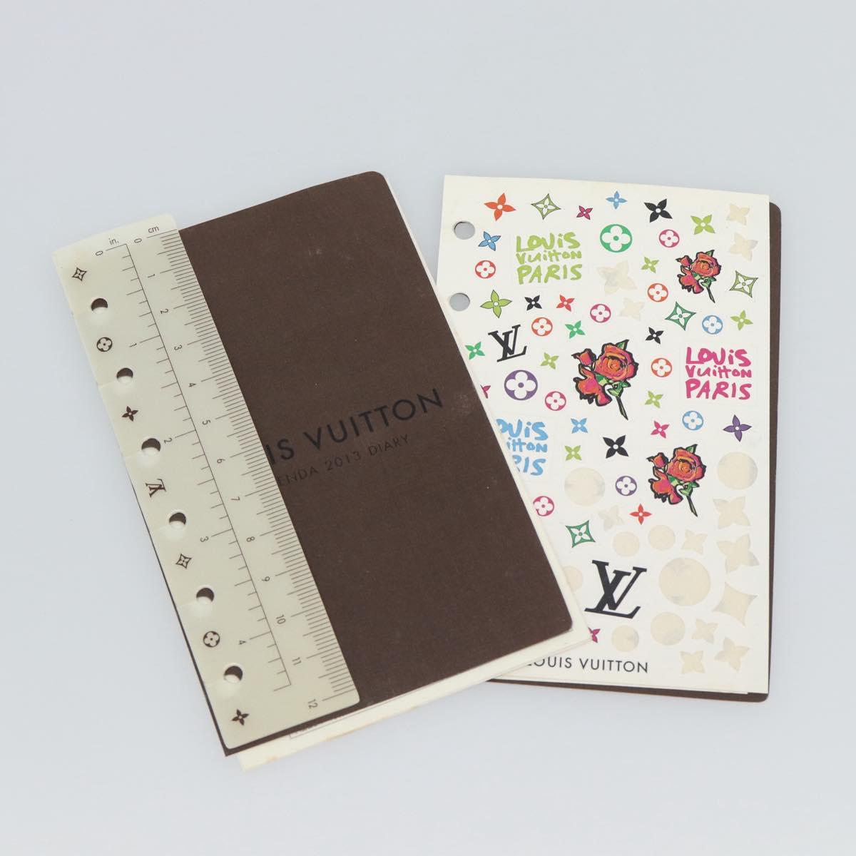 LOUIS VUITTON Damier Azur Agenda PM Day Planner Cover R20706 LV Auth BA14223