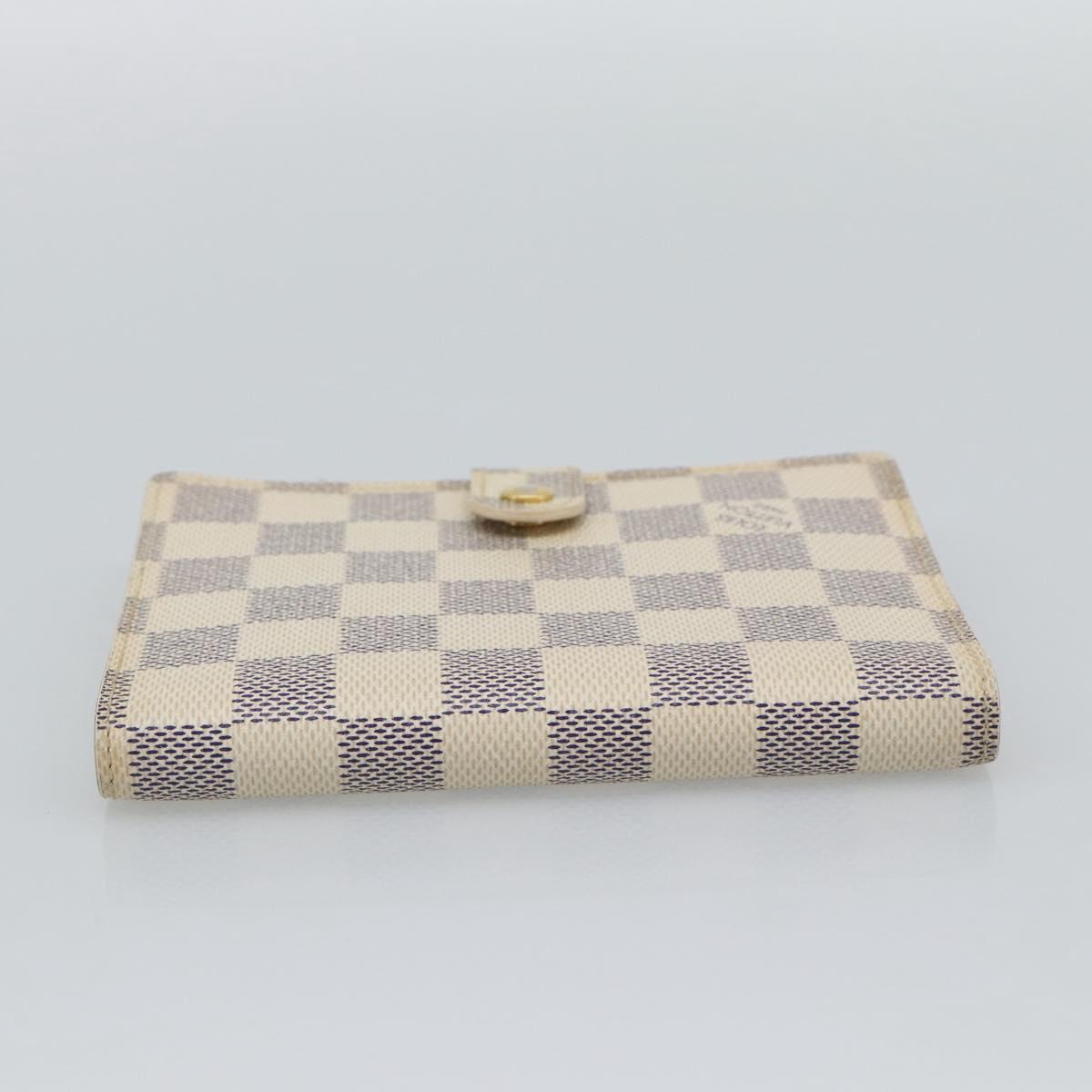 LOUIS VUITTON Damier Azur Agenda PM Day Planner Cover R20706 LV Auth BA14223