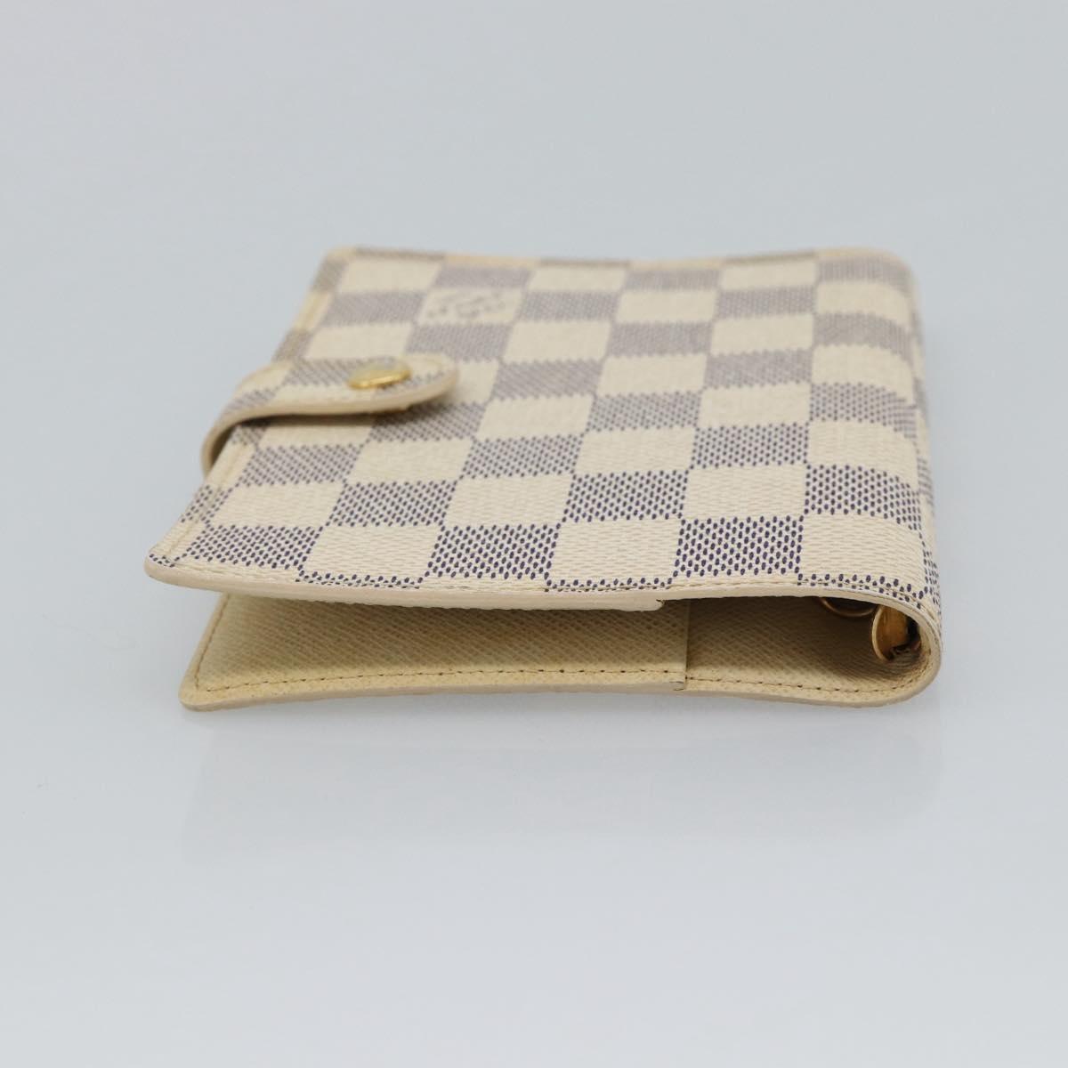 LOUIS VUITTON Damier Azur Agenda PM Day Planner Cover R20706 LV Auth BA14223