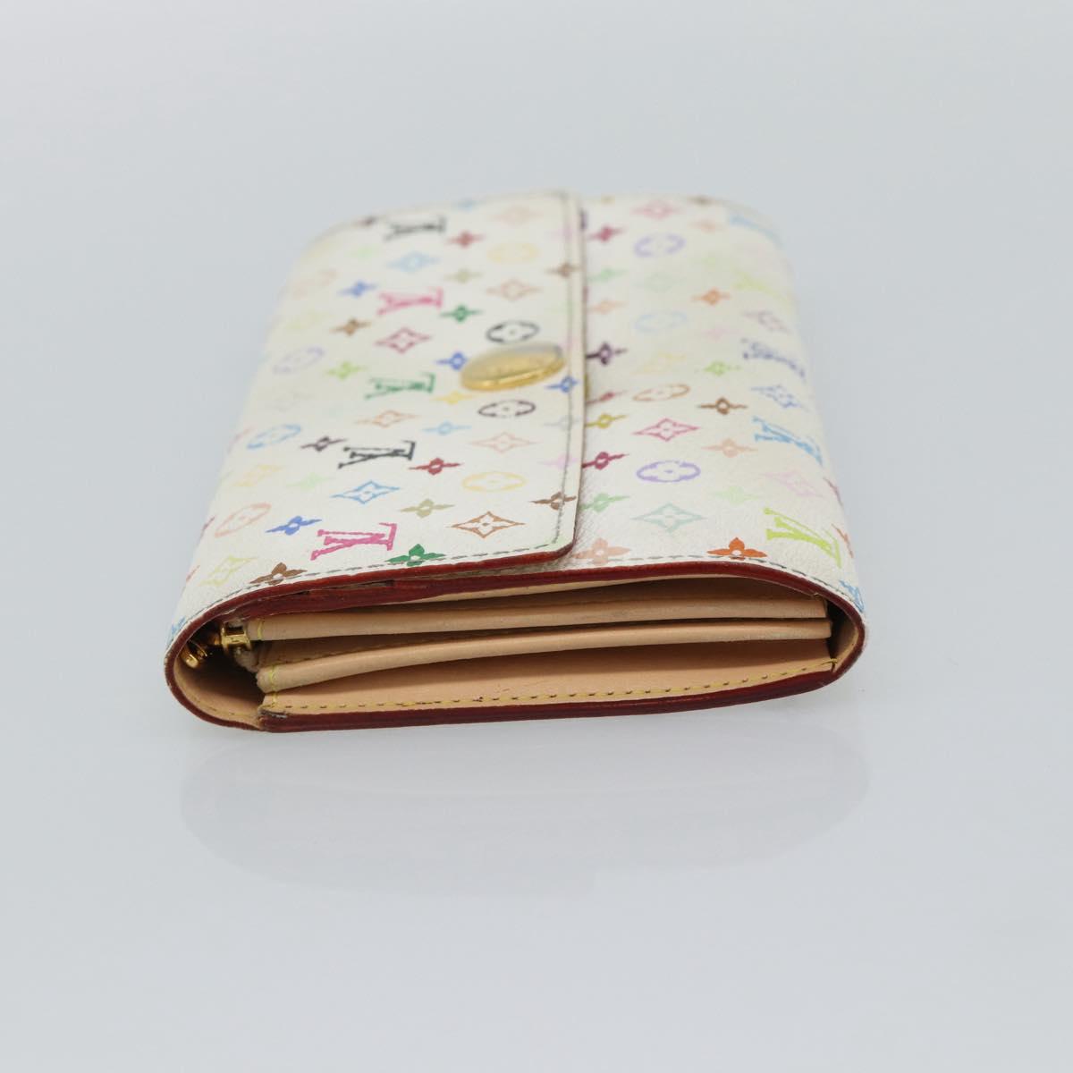 LOUIS VUITTON Monogram Multicolor Portefeiulle Sarah White M93532 Auth BA14224