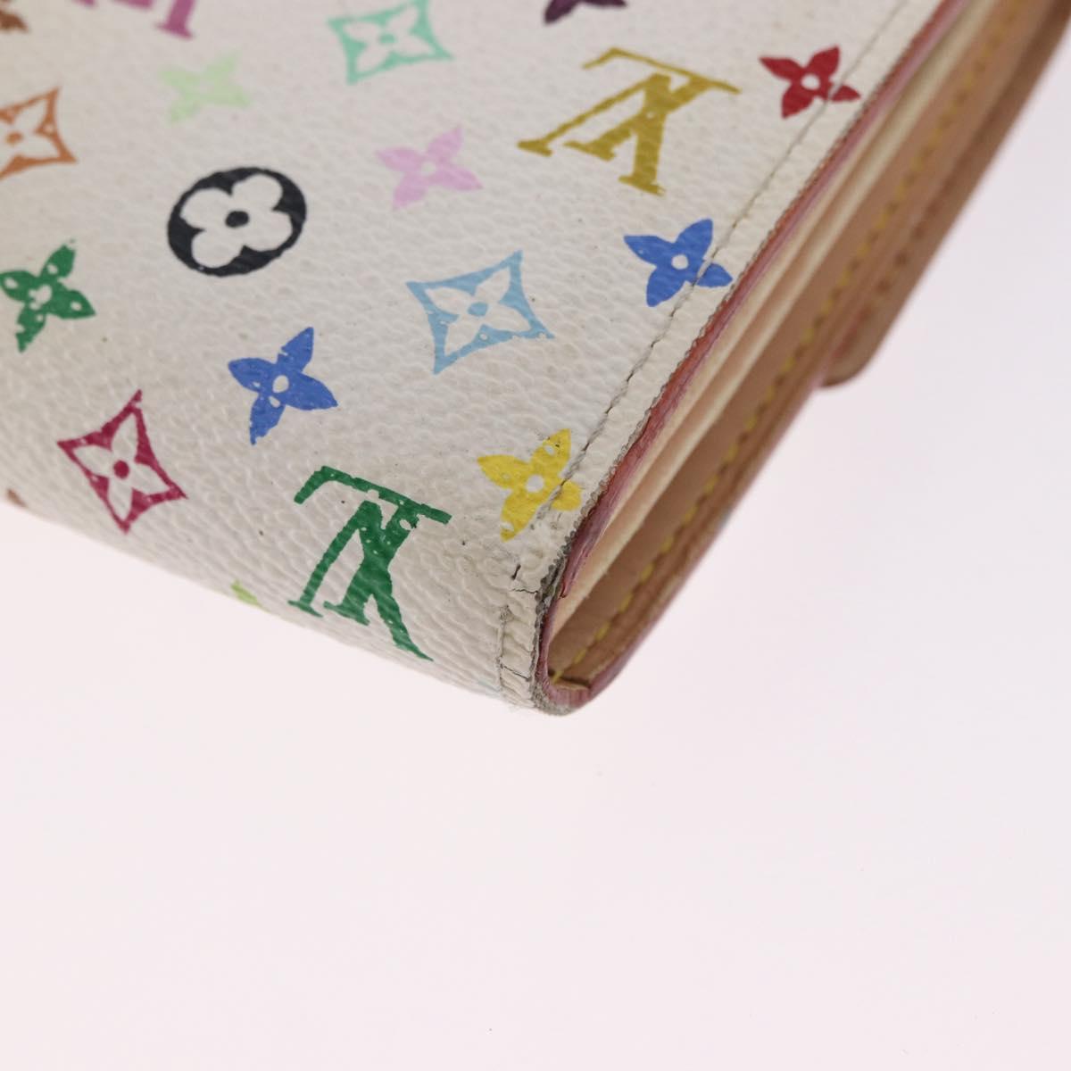 LOUIS VUITTON Monogram Multicolor Portefeiulle Sarah White M93532 Auth BA14225