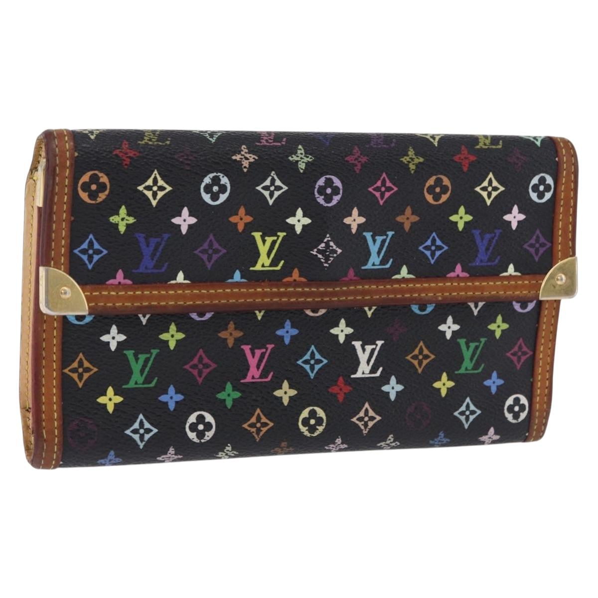 LOUIS VUITTON Monogram Multicolor Porte Tresor International M92658 Auth BA14226
