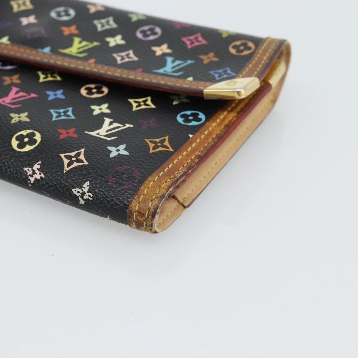 LOUIS VUITTON Monogram Multicolor Porte Tresor International M92658 Auth BA14227