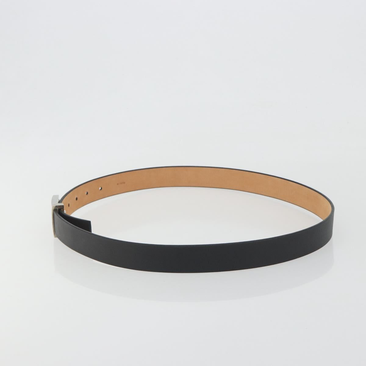 LOUIS VUITTON Ceinture LV Stamp Belt Leather Black M6896 LV Auth BA14230A