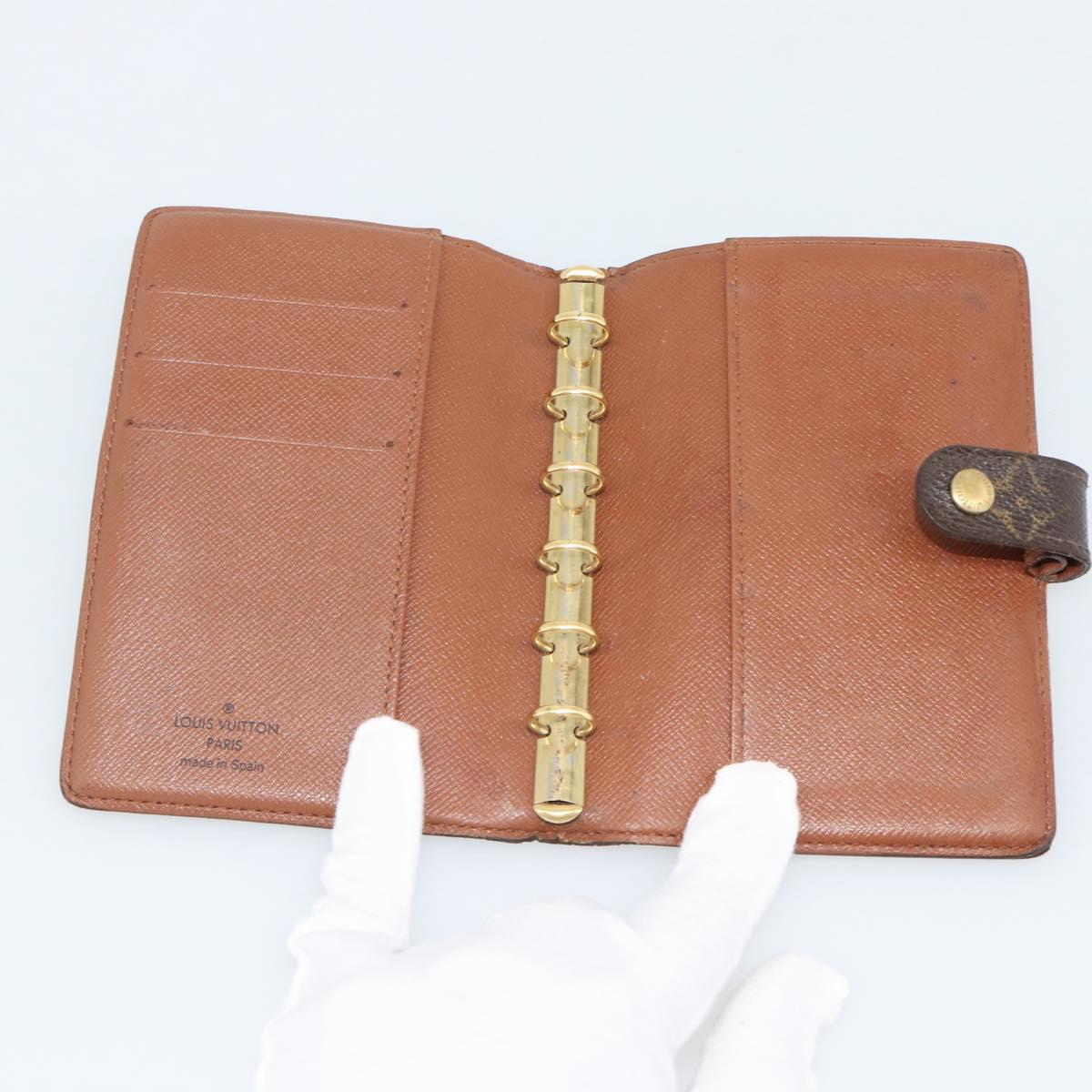 LOUIS VUITTON Monogram Agenda PM Day Planner Cover R20005 LV Auth BA14234