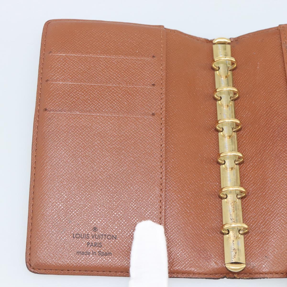 LOUIS VUITTON Monogram Agenda PM Day Planner Cover R20005 LV Auth BA14234
