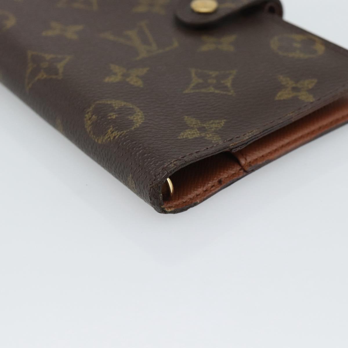 LOUIS VUITTON Monogram Agenda PM Day Planner Cover R20005 LV Auth BA14234